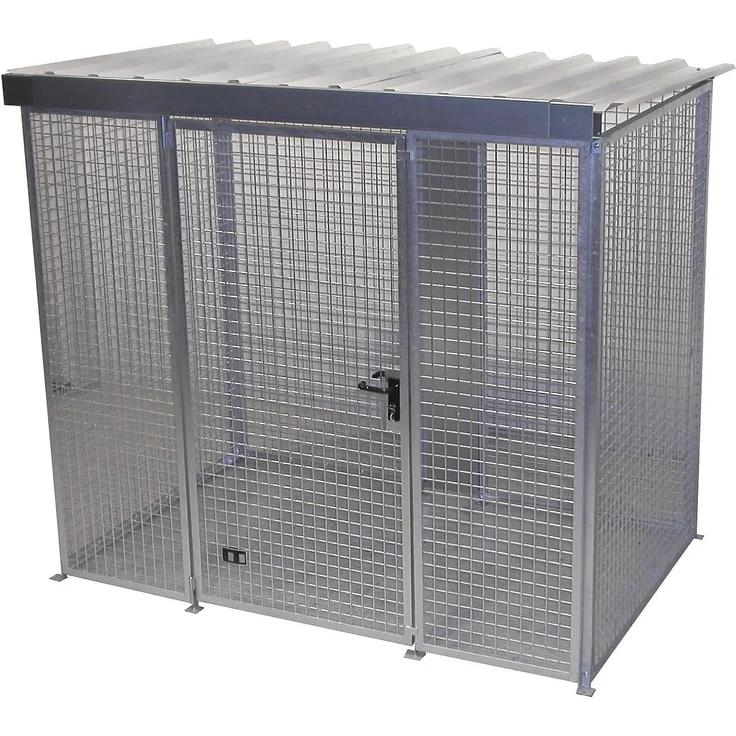 Bauer Gasflaschen-Container GFC-M3/D, mit Dach und Flügeltor für 60x Gasflaschen Ø 230 mm – Bild 1