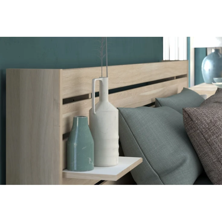 Bettanlage >Escale 2< in Japanische Eiche - 203x217x99cm (LxBxH) – Bild 5