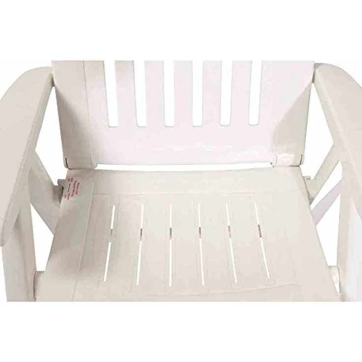 Sieger Comtesse Klappsessel klappbar, Vollkunststoff Weiß 65 x 108 x 66 cm – Bild 5