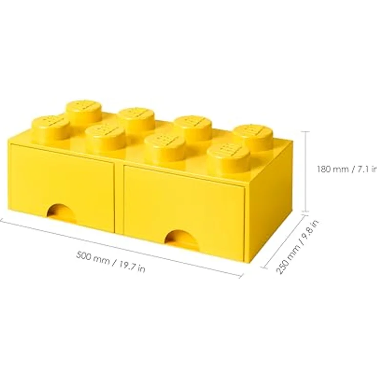Lego 'Storage Brick 8' Aufbewahrungsbox gelb mit 2 Schubladen – Bild 4