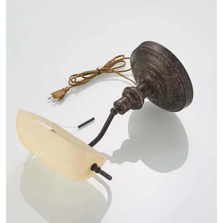 Lindby Profina, Tischlampe aus rostbraunem Metall mit E27 Schalter, 39 cm für Arbeitszimmer & Büro – Bild 8