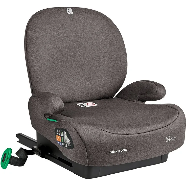 Kikkaboo Kindersitz, i-Size Sitzerhöhung i-Boost (125-150cm) ISOFIX Rückenlehne braun