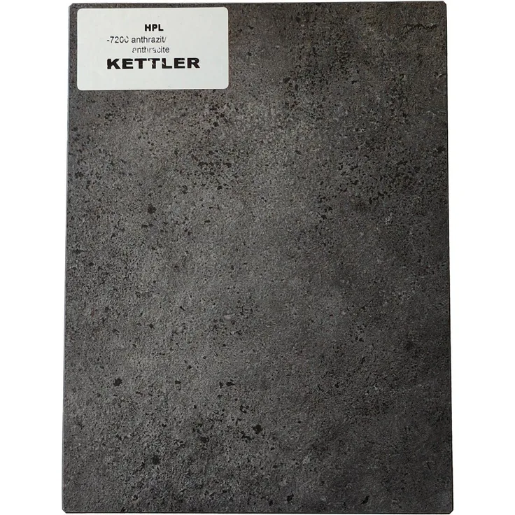 HPL Tischplatte 220cm x 95cm x 1,3cm, anthrazit, C Profil