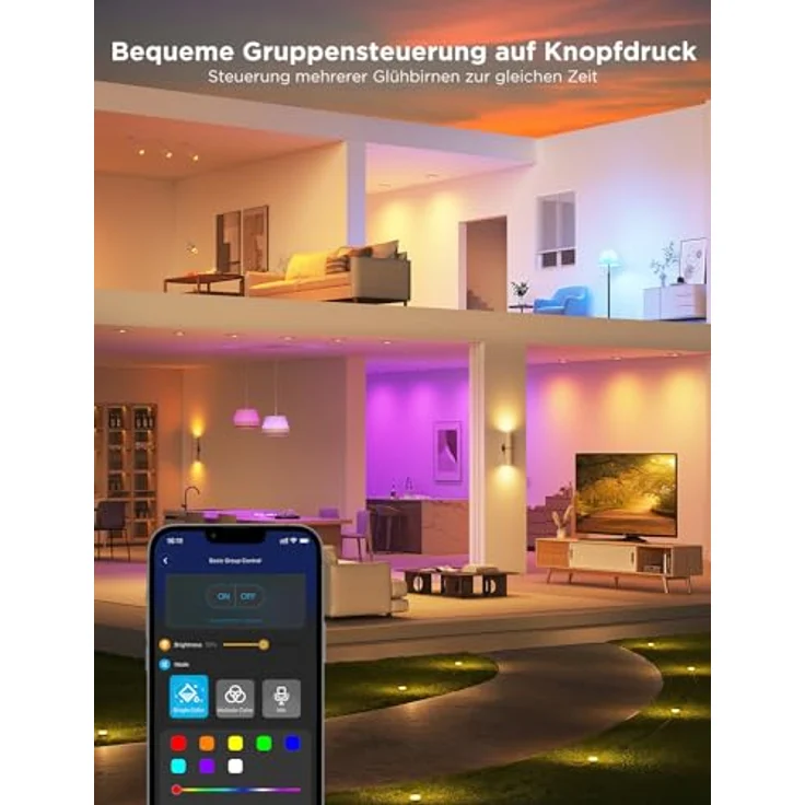 Govee Glühbirne GU10 LED RGBWW, Smarte Glühbirne Funktioniert mit Matter, Alexa, Google Home, 400LM WLAN LED Lampe Dimmbare Farbwechsel, 56 Szenen, Smart Bulb GU10 Synchronisierung mit Musik 4 Packung – Bild 6