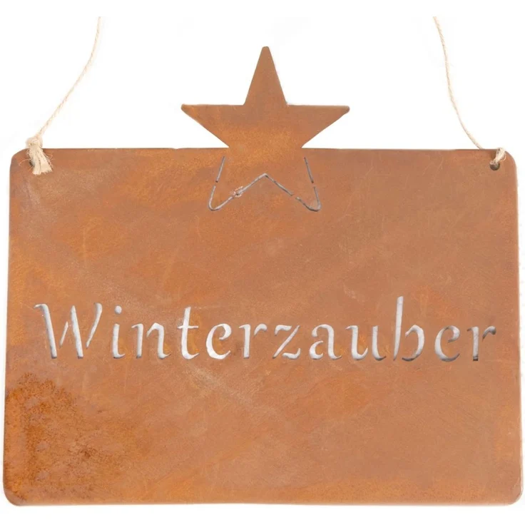 TrendLine Deko Metall Schild 25 x 22 cm Dekorationsartikel weihnachtlichen Flair – Bild 3