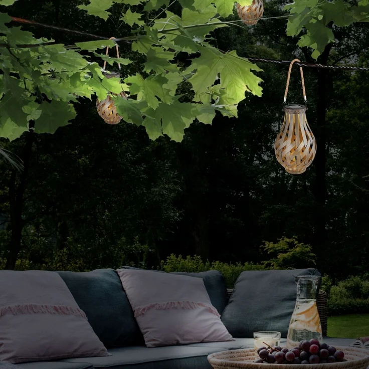 Solarleuchten Garten 2er Set Laterne 27cm Solarlampe Außen Außenleuchte Solar – Bild 4