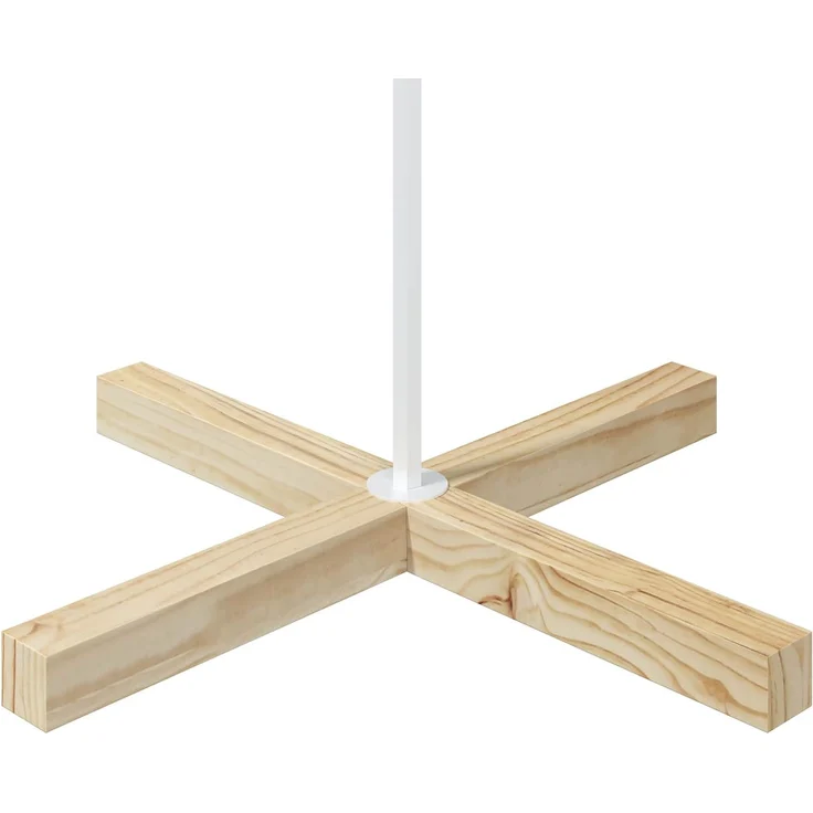 vidaXL Metall Weihnachtsbaum KUOPIO 150 cm Stahl Weiß 42053875 – Bild 6