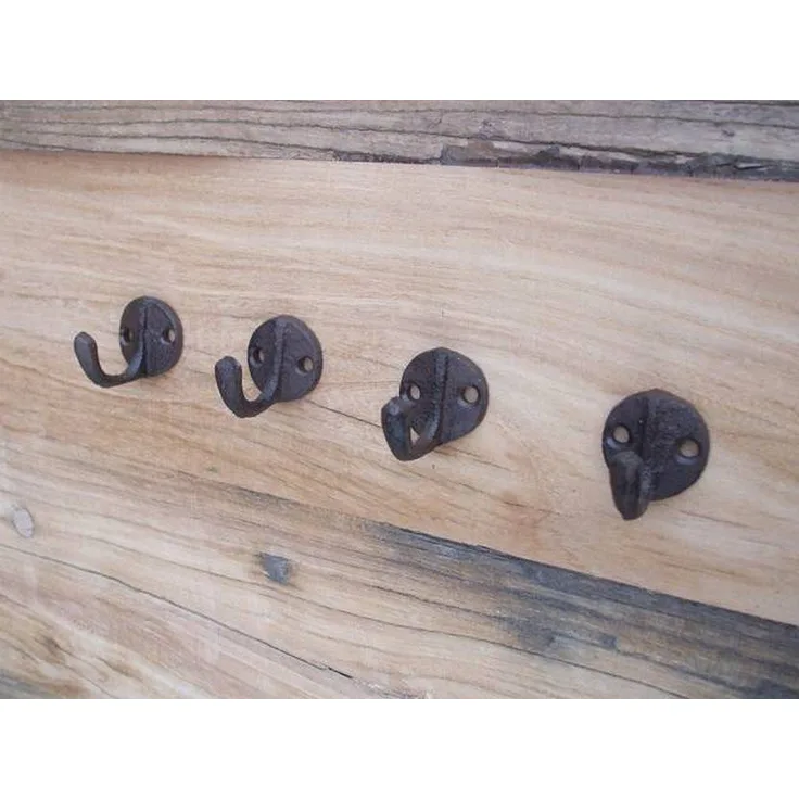 Deko-Impression Wandhaken 4-er Set 4 Stück Wandhaken Wandgarderobe Gusseisen rostfarben, (4-St)