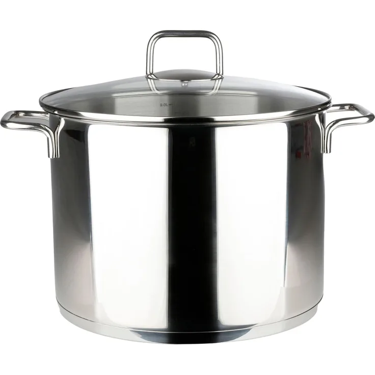Edelstahl Kochtopf 9,5L mit Deckel Universaltopf Topf Suppentopf inkl. Induktion