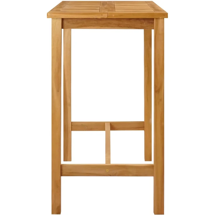 vidaXL Bartisch Natur 110 x 60 x 105 cm Massiv-Teak 42030007 – Bild 4