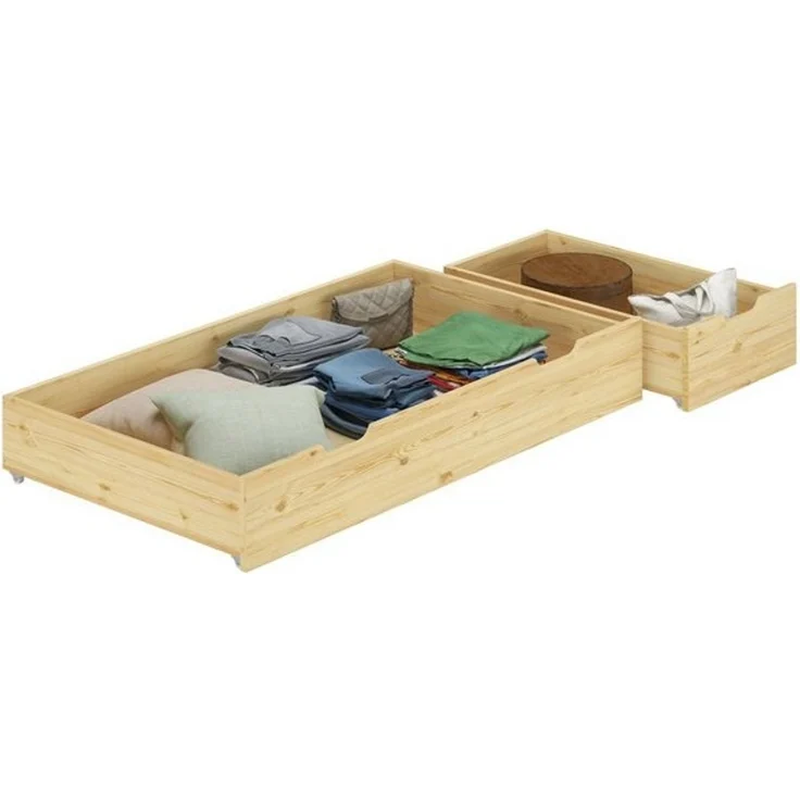 Erst-Holz Bettkasten - 2-teilig - Kiefer Natur - 90.10-S4-2 – Bild 4