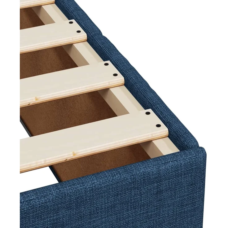 vidaXL Boxspringbett mit Matratze Blau 140x200 cm Stoff 3285483 – Bild 10