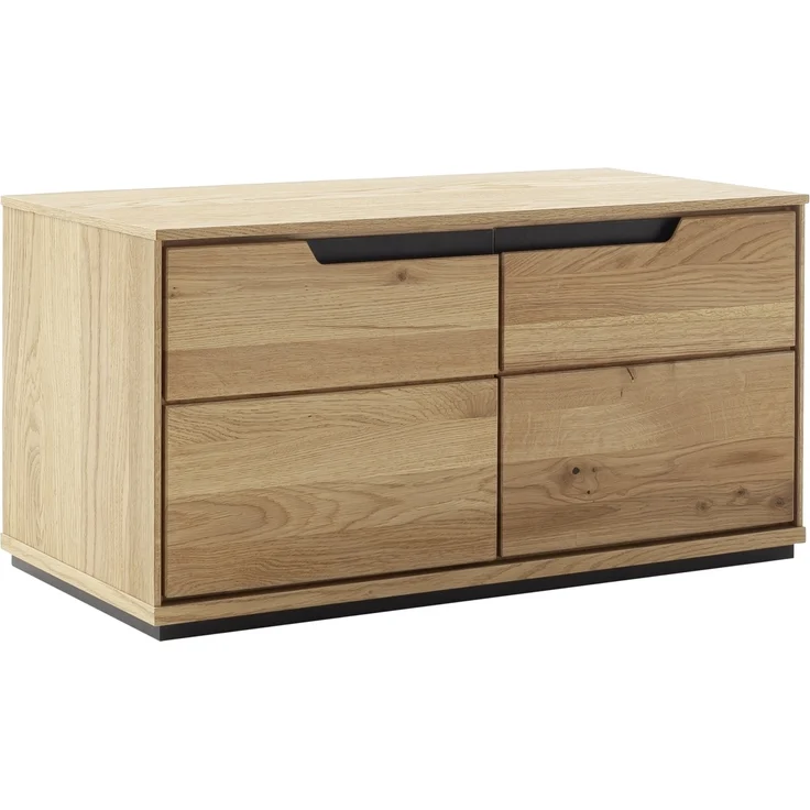 Garderoben-Set >ARAYA< (4-teilig) in Eiche teilmassiv - 158x195x40,5 (BxHxT) – Bild 2