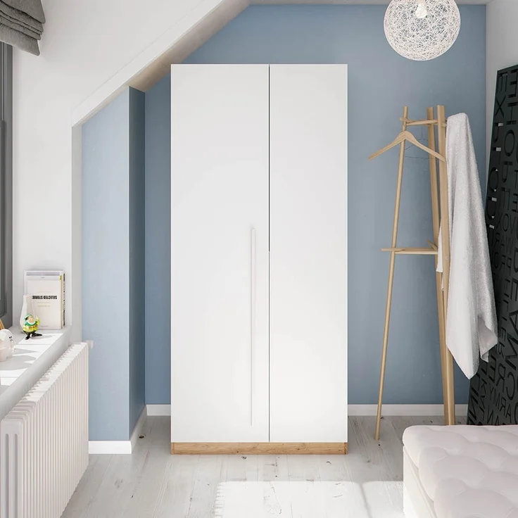 Jugendzimmer-Set >NOA< in Nodi-Eiche/Artik-Weiß - 196x77x92 (BxHxT) – Bild 6
