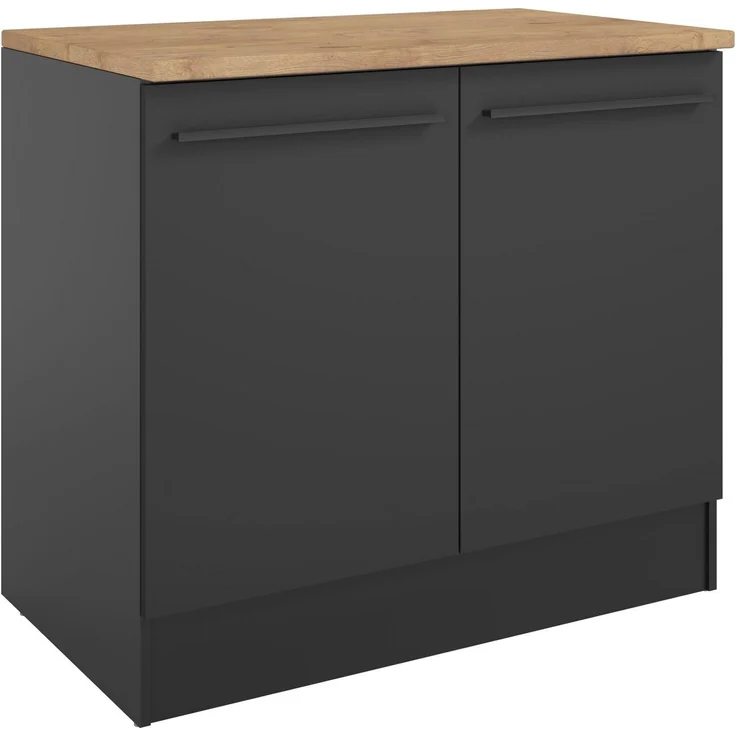 BASIC by Balculina Spülenschrank Jazz B/T/H 100x60x90 cm (1-St) Breite 100cm, Melaminbeschichtung – Bild 1