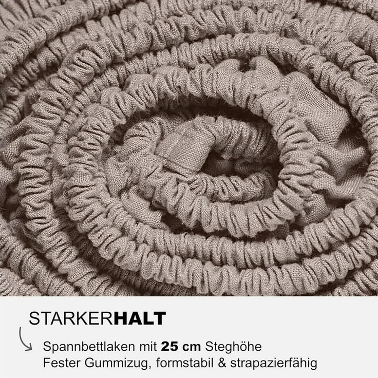 MAGANO Spannbettlaken Bambus & Baumwolle Satin, Luxus Bettlaken, Gummizug: rundum, 400 TC Luxusqualität, Hypoallergen, Thermoregulierend – Bild 4