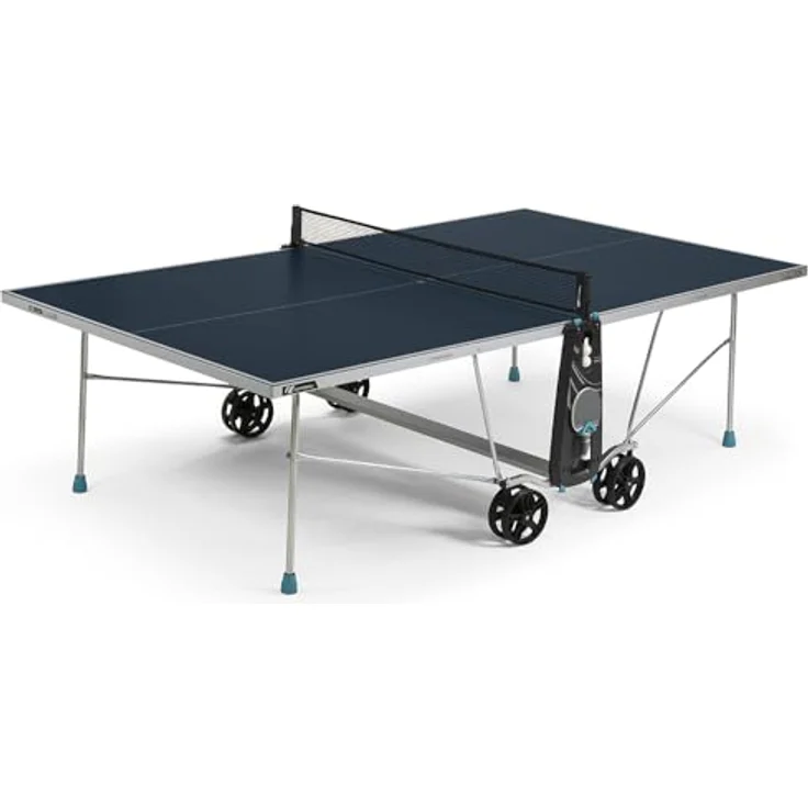 Cornilleau Outdoor Tischtennisplatte 100X, wetterfest mit Push'n'Lock Klappmechanismus, blau – Bild 1