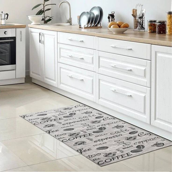 Carpetia Küchenläufer Küchenteppich Modern, rechteckig, Höhe: 5 mm, rutschhemmender Rücken, pflegeleicht, robust – Bild 1