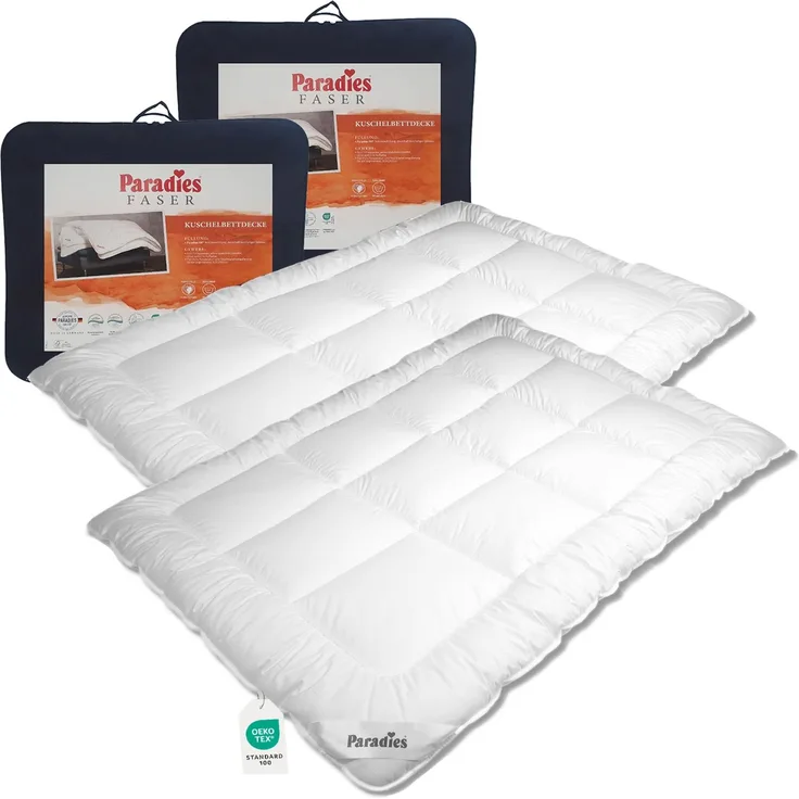 2 Stück Paradies Halia winterwarm extra warme Bettdecke Decke 135x200