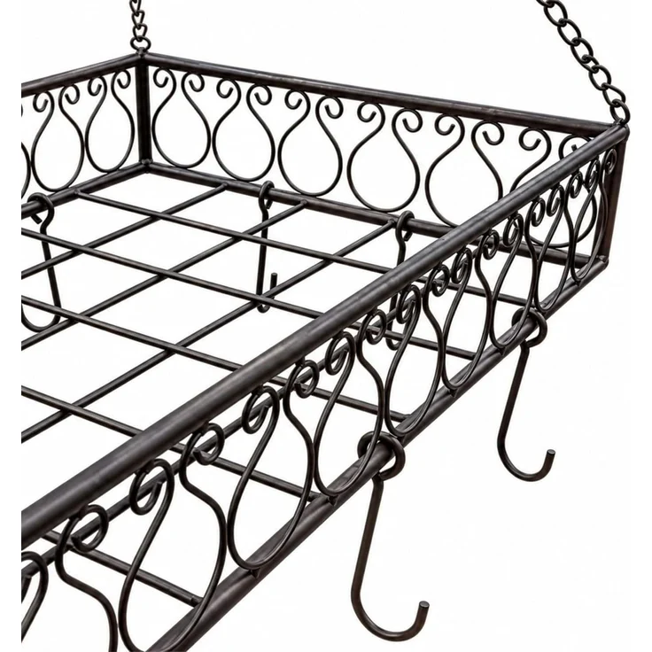 Topfhänger Cocina Pfannenhänger 60 cm Deckenregal Hängeregal Hänger Wurstkrone – Bild 5