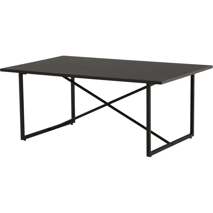 Livetastic Couchtisch, Schwarz, rechteckig aus Holz und Metall, 70x45x110 cm, einfacher Aufbau