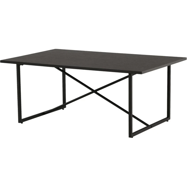 Livetastic Couchtisch, Schwarz, rechteckig aus Holz und Metall, 70x45x110 cm, einfacher Aufbau
