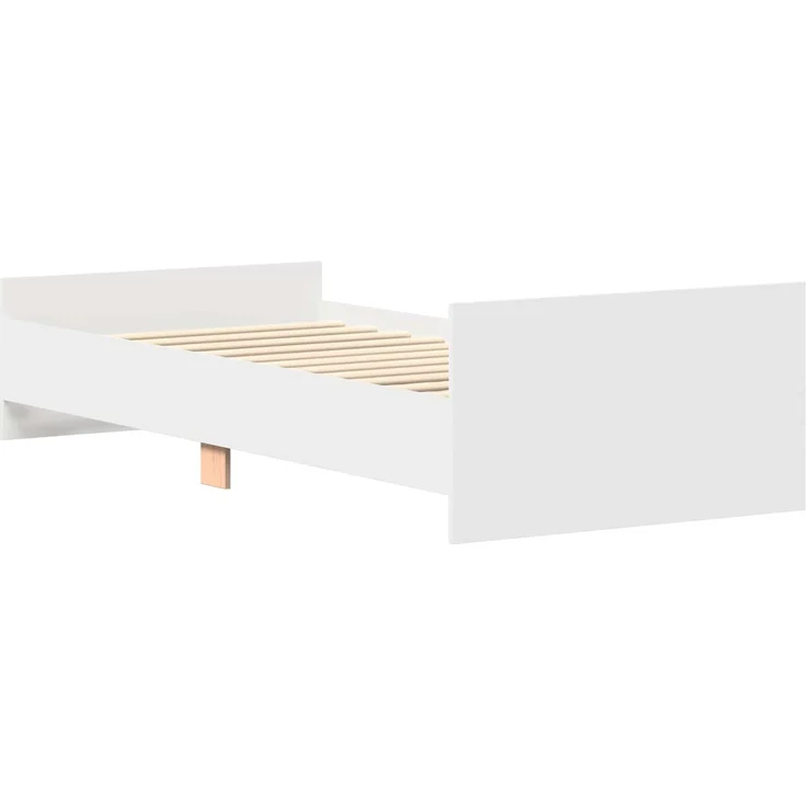 vidaXL Bettgestell mit Kopfteil Weiß 80 x 200 cm Holzwerkstoff 8009027 – Bild 6
