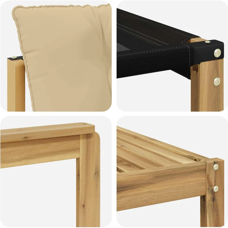 vidaXL Outdoor-Sofagarnitur 8 pcs Weiß und Beige 79 x 79 x 37 cm 3388511 – Bild 6