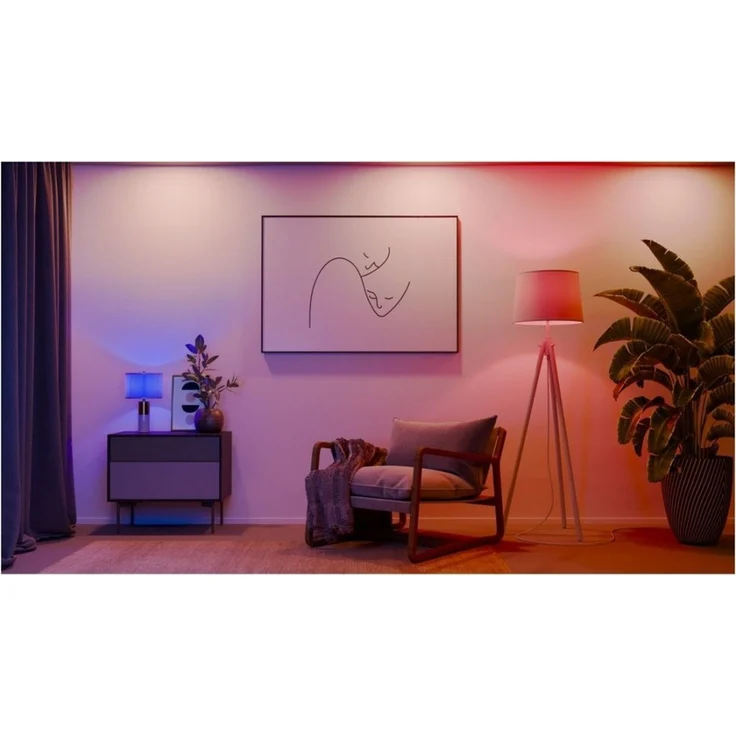Hama Smarte WLAN-LED-Lampe, E27, Matter, 9W, RGBW, für Sprach-/App-Steuerung, Weiß – Bild 2
