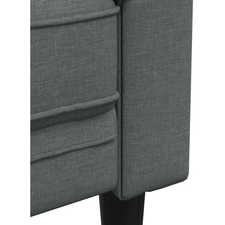 vidaXL Chesterfield-Sessel Dunkelgrau Stoff 372539 – Bild 7