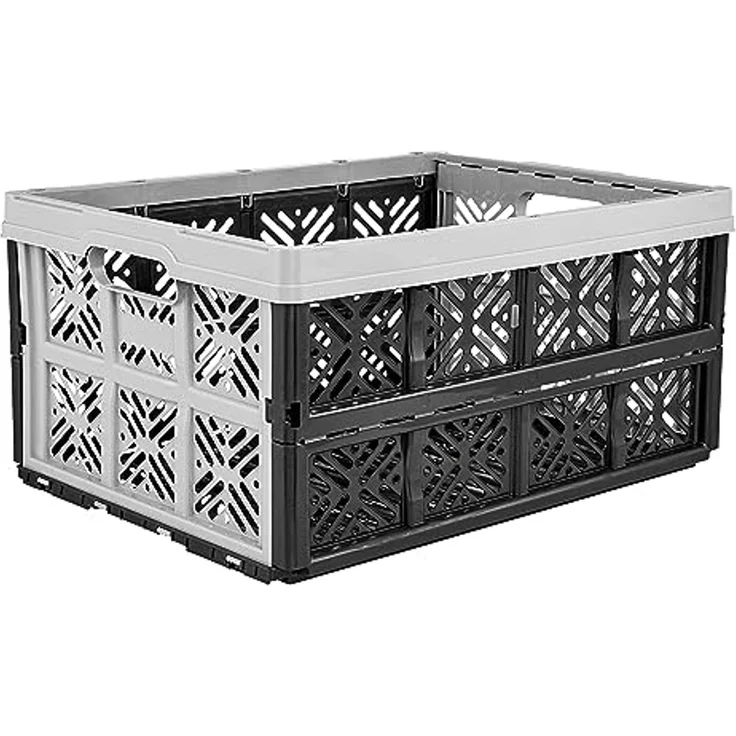 keeeper Stabile Klappbox Ida, Stabiler Kunststoff (PP), 48 x 35 x 23 cm, 32 l, Nordic Grey – Bild 5