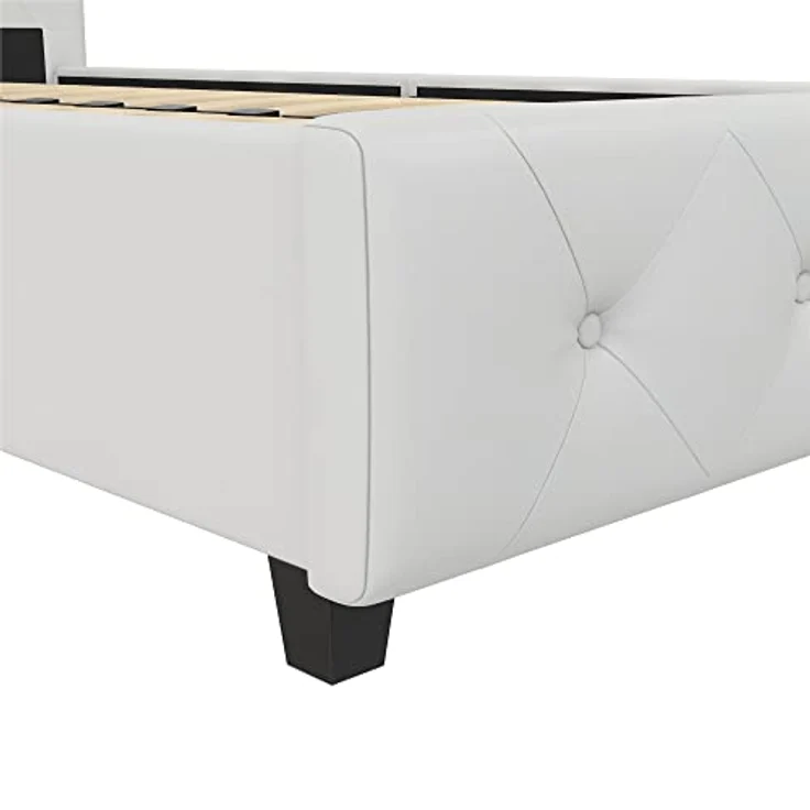 DHP Furniture Dakota Upholstered Platform Bed White Single – Bild 19