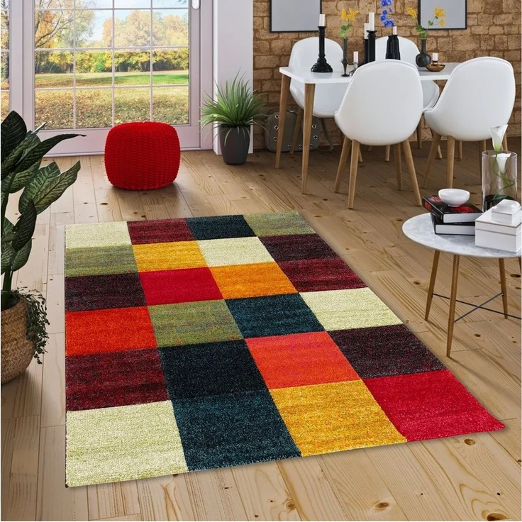 Pergamon Designteppich Designer Teppich Maui Modern Karo, Rechteckig, Höhe: 13 mm – Bild 1
