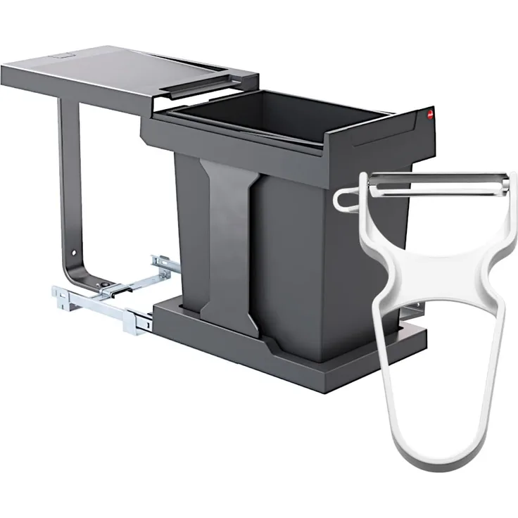 Solo 3632, Abfallsammler für Drehtüren, graphitgrau