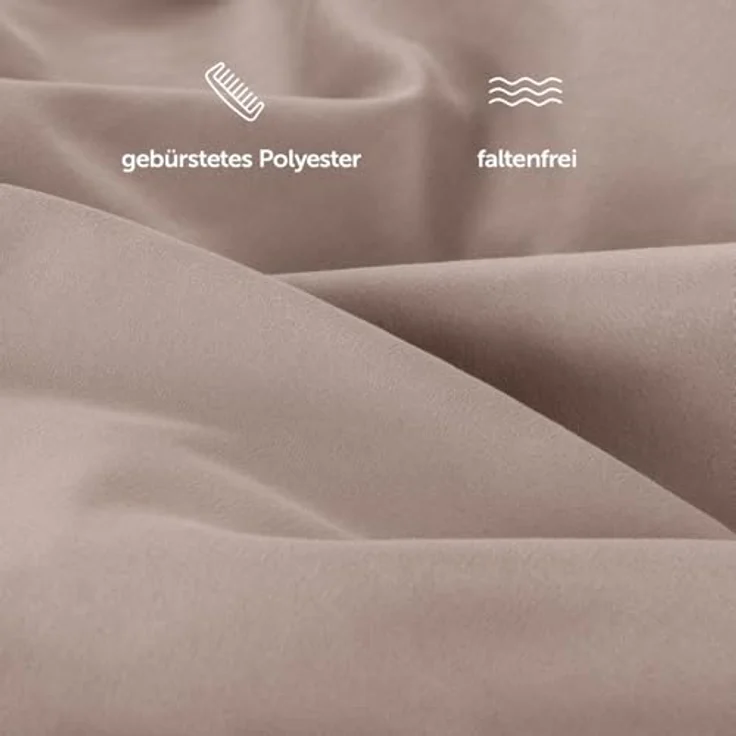 Blumtal Premium Spannbettlaken, Taupe, 275x160 cm, 100% Polyester, Oeko-Tex zertifiziert, pflegeleicht und formstabil – Bild 3