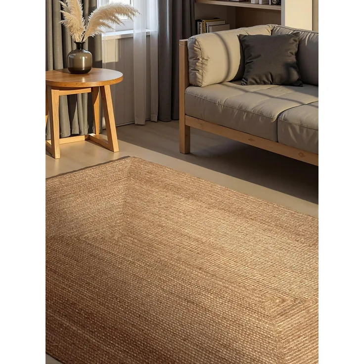 HANSE Home Teppich Sharmila Juteteppich, rechteckig, Höhe: 9 mm, 100% Jutefaser, Natur, Wohnzimmer, Esszimmer, Flur, Boho, Skandi
