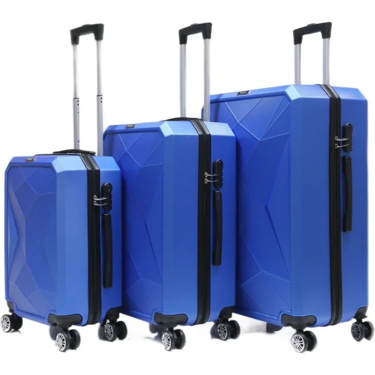Rungassi Hartschalenkoffer Trolley Reisekoffer Koffer Set CF-ABS03 blau