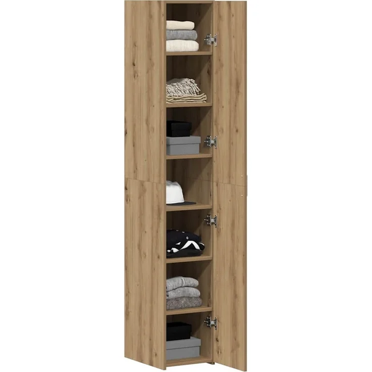 vidaXL Highboard 2 pcs Artisan-Eiche 30 x 42,5 x 185 cm 3365577 – Bild 2