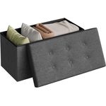 Sitzhocker -Fußhocker- mit Stauraum Modell Qulina dunkelgrau