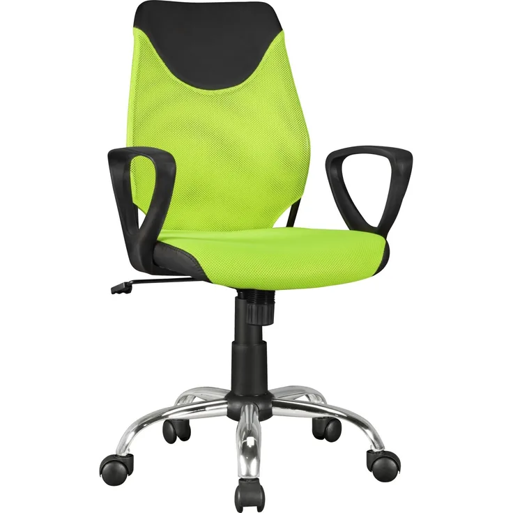 AMSTYLE 'KiKa' Kinder-Schreibtischstuhl schwarz/limette