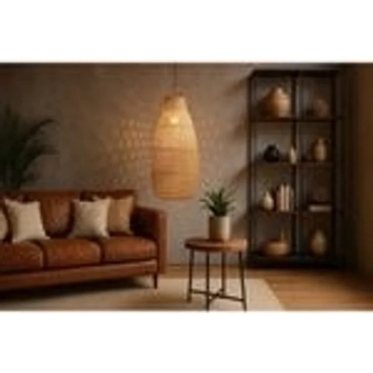 Rattan Pendelleuchte – Bild 7