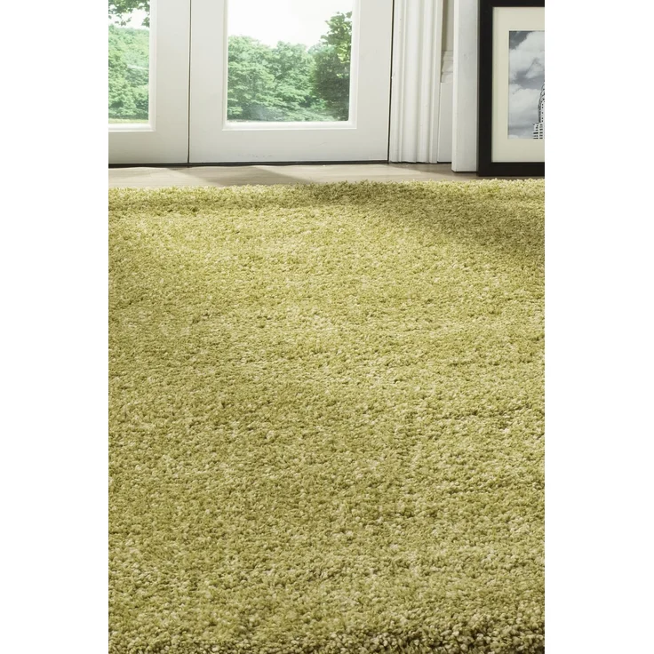 SAFAVIEH Zottelig Teppich für Wohnzimmer, Esszimmer, Schlafzimmer - California Shag Collection, Hoher Flor, Grün, 91 X 152 cm