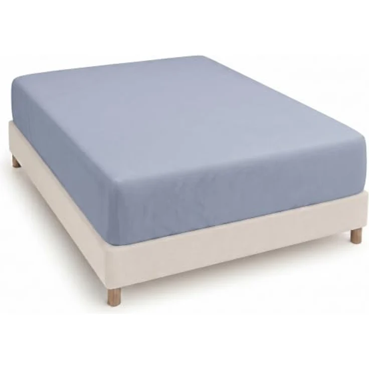 Degrees Home - Collection - Spannbettlaken – 100% Polyester, Hochwertige Mikrofaser, Rundum-Gummizug, Atmungsaktiv & Pflegeleicht, Oeko-Tex Standard -200x200x33 – Grau blau – Bild 1