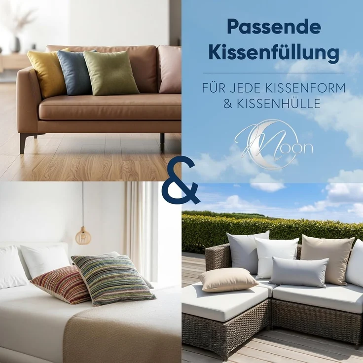 MOON Heimtextilien Dekokissen Füllkissen Classic Peached Touch versch. Größen Polyester – Bild 4