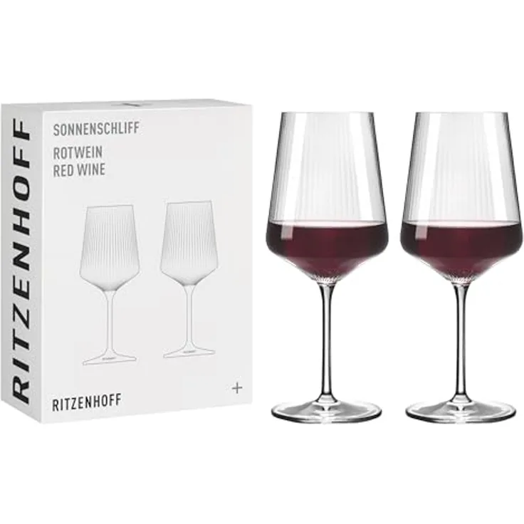 Ritzenhoff 8000002 Rotweinglas-Set #1 SONNENSCHLIFF RDT 2024 in Geschenkbox