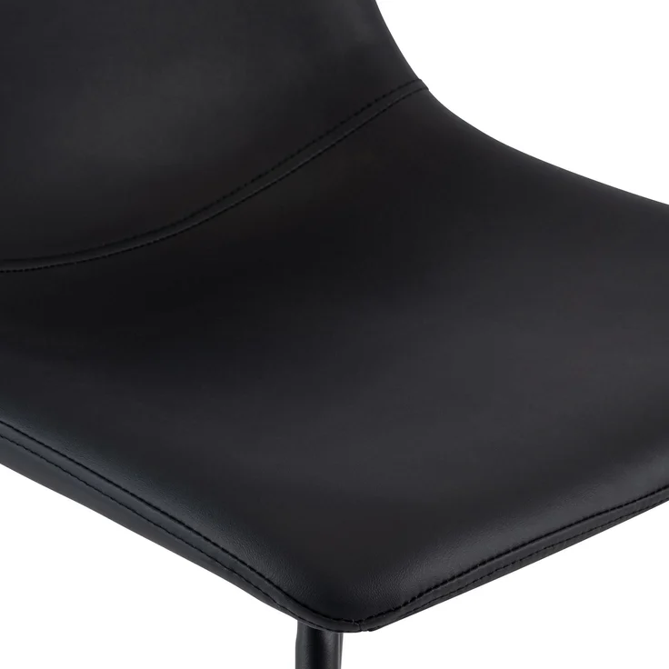 CLP Barhocker Altona gepolstert mit Rückenlehne und Fußstütze Metallgestell schwarz,schwarz Kunstleder – Bild 7