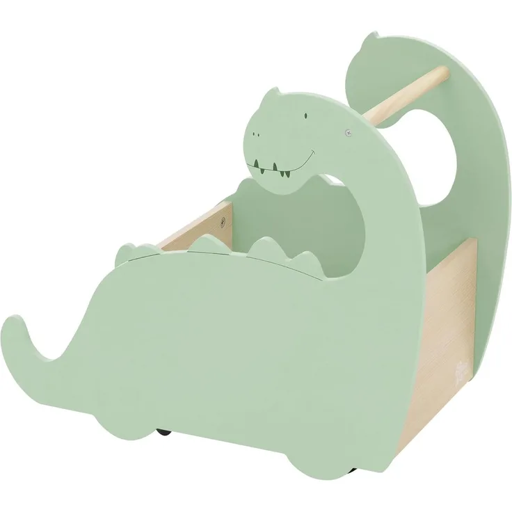 Joyz Spielzeugtruhe Kinderregal Kindermöbel Kinderzimmerregal Spielzeug Spielzimmer Möbel, Dino Spielzeugkiste mit 4 Rollen ideal als Lauflernwagen MDF / Kiefe