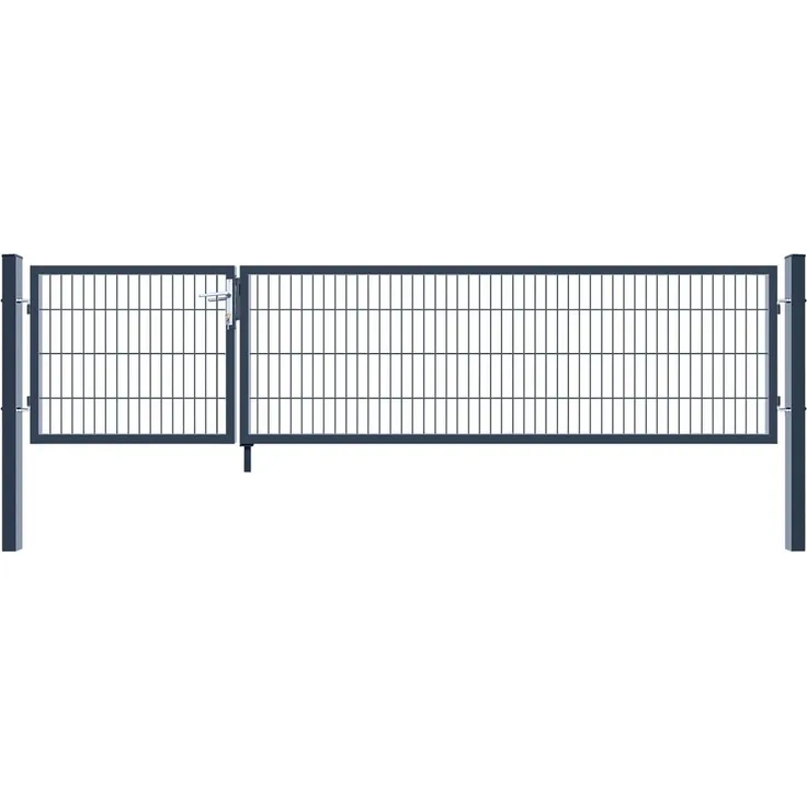 HOME DELUXE Doppelflügel Gartentor ADITUS - 80 x 350 cm Anthrazit