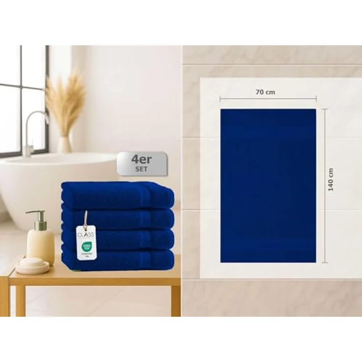 TRENDBUY24 Handtuch Set Handtücher Duschtücher Gästetücher Baumwolle Frottee Premium 4er Set, 100% Baumwolle (4-St), Duschtuch – Bild 3