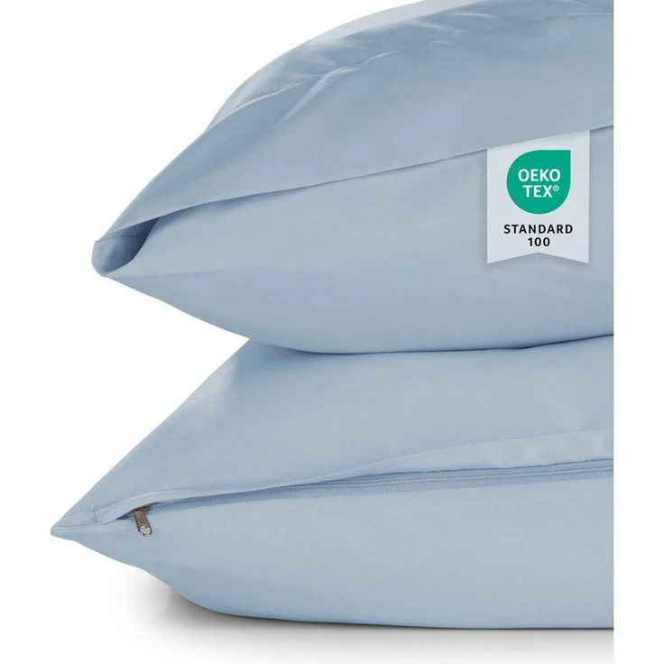 Blumtal Kissenbezüge aus gebürstetem Mikrofaser-Gewebe - Oeko-TEX zert. Kissenbezüge, (2 Stück), mit Reißverschluss oder Verschlusslasche – Bild 3